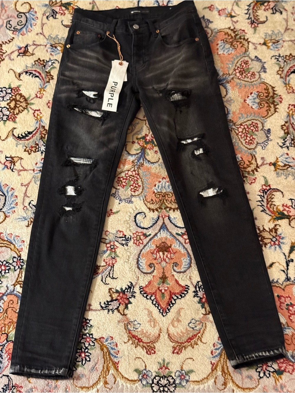 1:1 Mens size 30 purple Jeans with size 29 tag